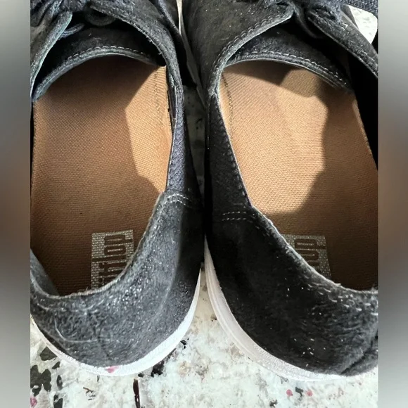 Womens Fitflop Sneakers Lace Up Valentia Metallic Black Shoes AB4-001 - Picture 10 of 13